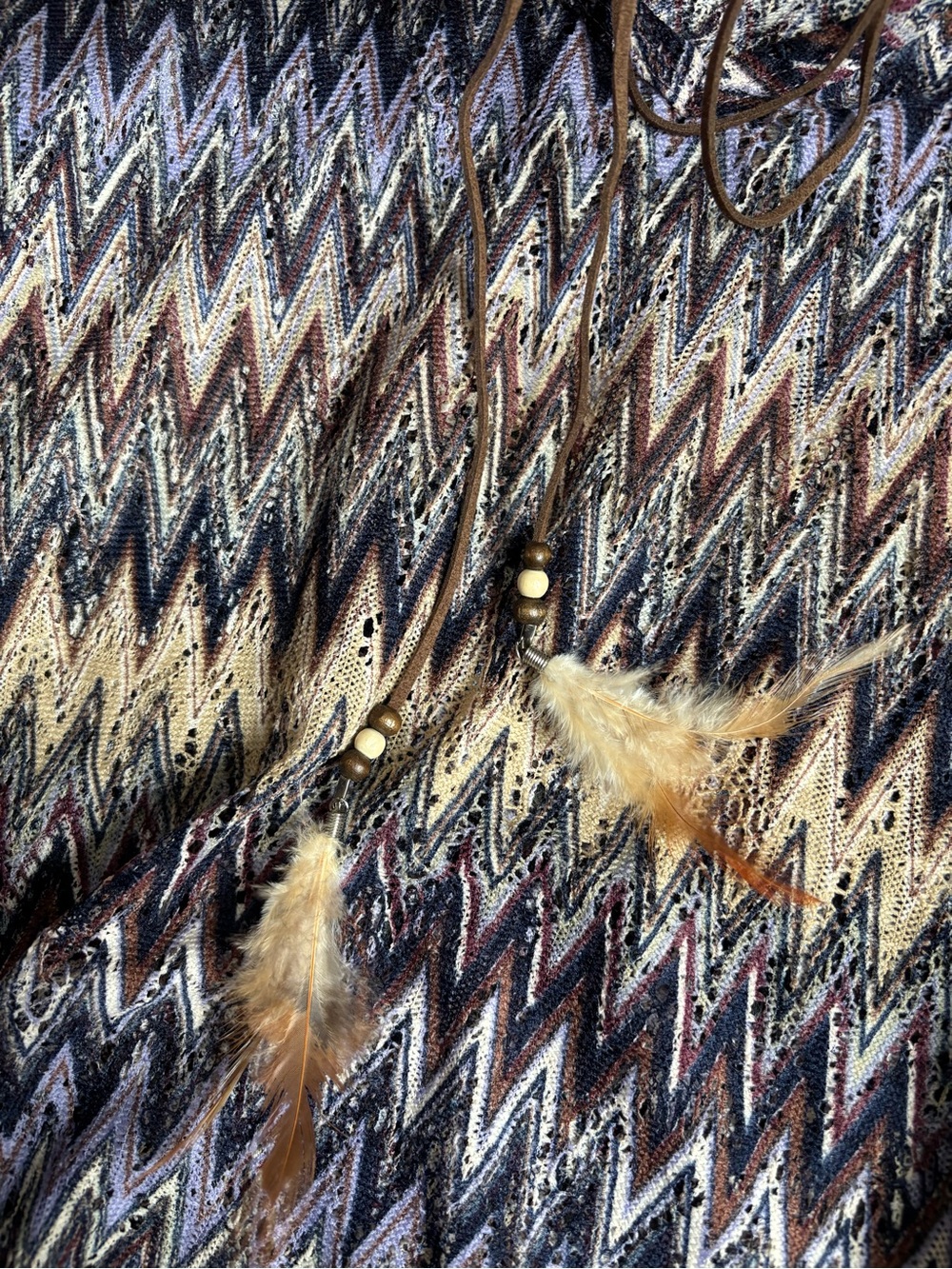 julie's closet Multicolor Chevron Top in Purple and Tan - Picture 4 of 9